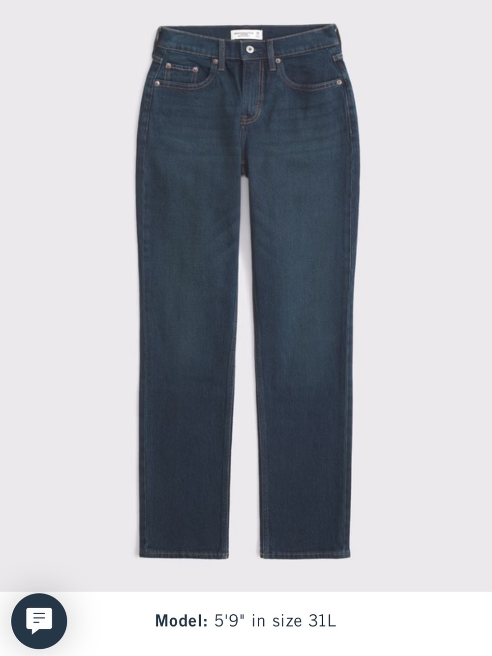 Dark Wash Straight Leg Jeans